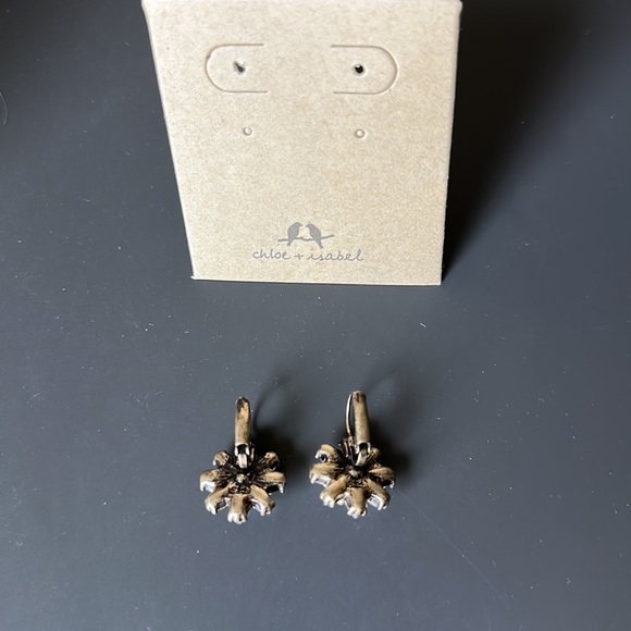 Chloe and Isabel Brilliant Flower Fashion Earrings, Clip Type - Picture 5 of 5